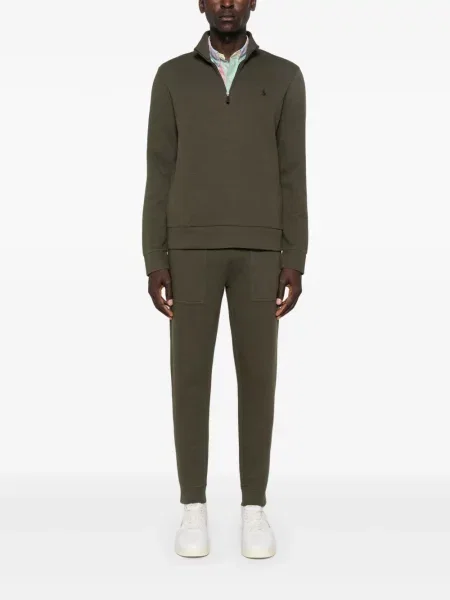 Hlače Polo Ralph Lauren s herringbone uzorkom smeđa