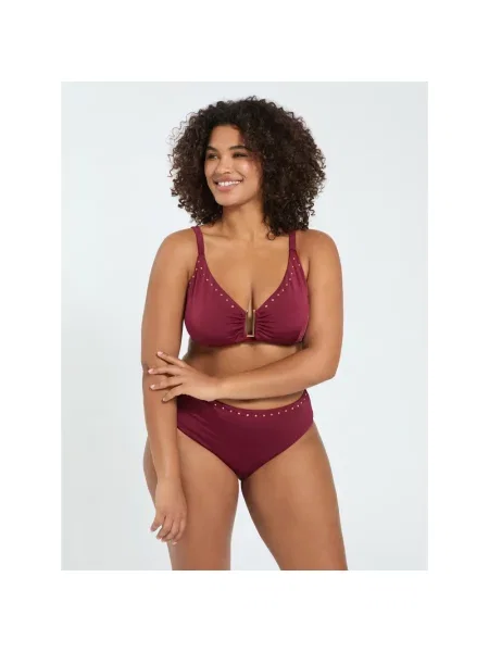Bikini Fiorella Rubino z ćwiekami czerwone