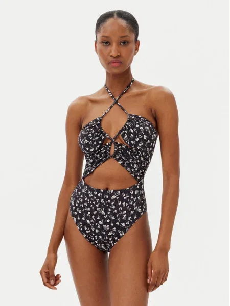Dámske jednodielne plavky Billabong Shadow Tropic multicolor čierna