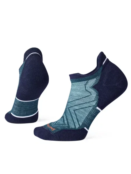 SMARTWOOL Șosete sport Run Targeted bleumarin / verde alb