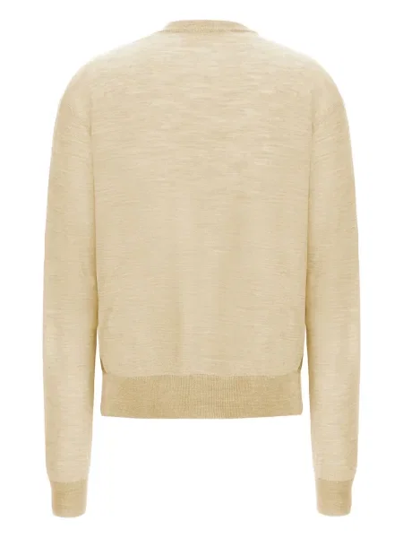 Pulover Jil Sander cu decolteu rotund galben