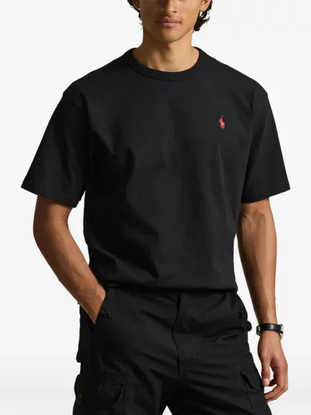 Ριγέ δερμάτινος κάλτσες Polo Ralph Lauren με κορδόνι μαύρο