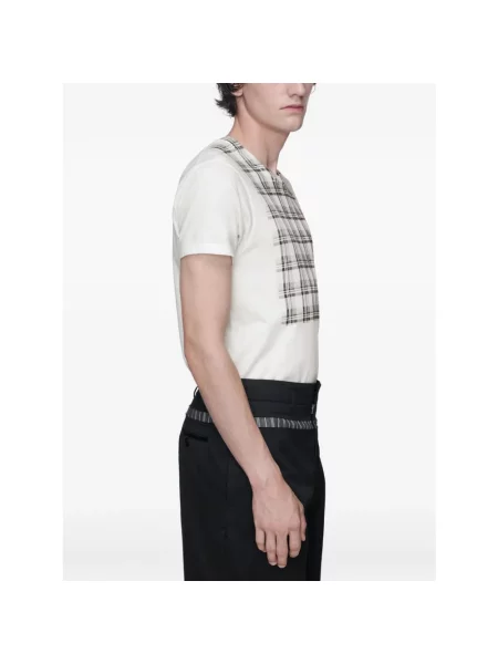 Koszulka Maison Margiela w kratę biała