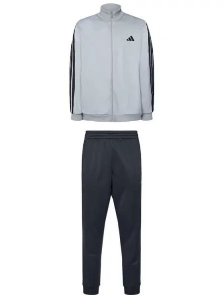 Prugasti sportski komplet Adidas Sportswear siva