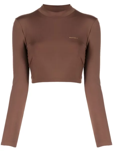 Płytkowy top Materiel brązowy