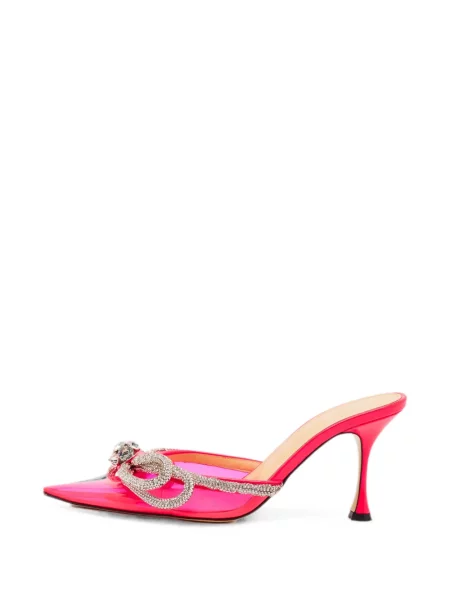 Papuci tip mules Mach & Mach cu funde roz