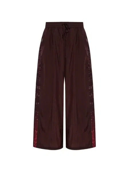 Pantaloni Y-3 cu dungi alergare maro