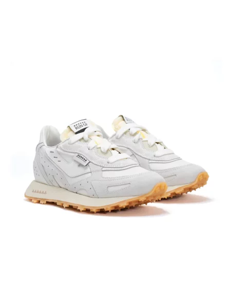 Buty do biegania Run Of skórzane do biegania białe
