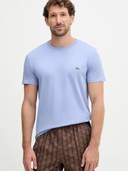 Тениска Lacoste с изчистен дизайн бяло