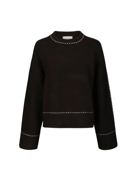 Dzianinowy sweter Neo Noir brązowy