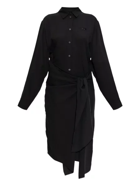 Sukienka midi Diesel do kolan garniturowa czarna