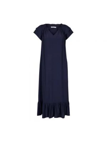 Sukienka Co'couture z falbankami niebieska