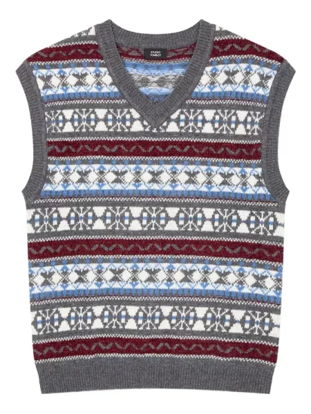 Vestă Studio Tomboy cu imprimeu geometric gri