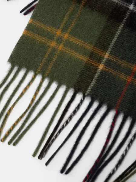 Вовняний шарф Barbour візерунок сірий