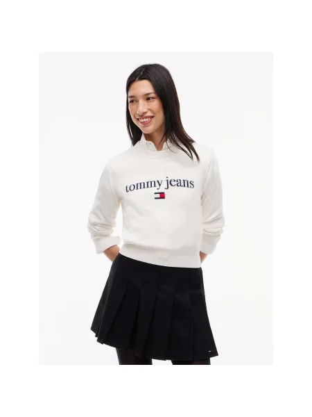 Geacă de blugi Tommy Jeans cu autograf alb