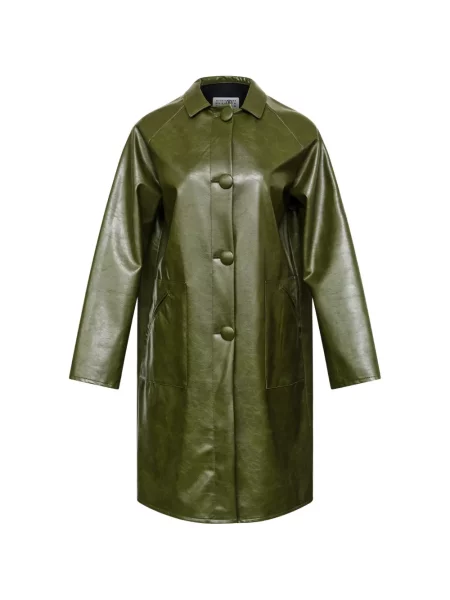 Palton Mm6 Maison Margiela cu un singur rând de nasturi verde
