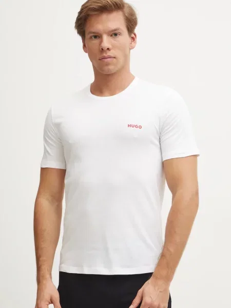 HUGO tričko T-SHIRT RN TRIPLET P bílé