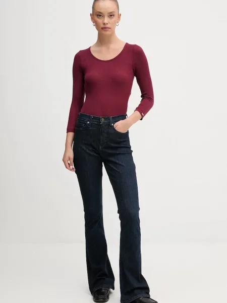 Боді United Colors of Benetton бордовий