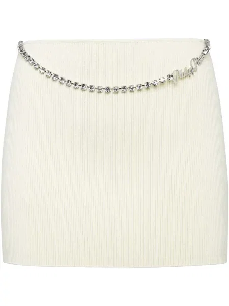 Fusta mini Philipp Plein alb