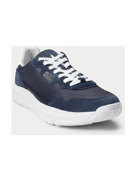 Sneakersy Polo Ralph Lauren skórzane niebieskie