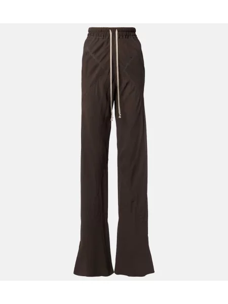 Pantaloni Rick Owens de mătase gri
