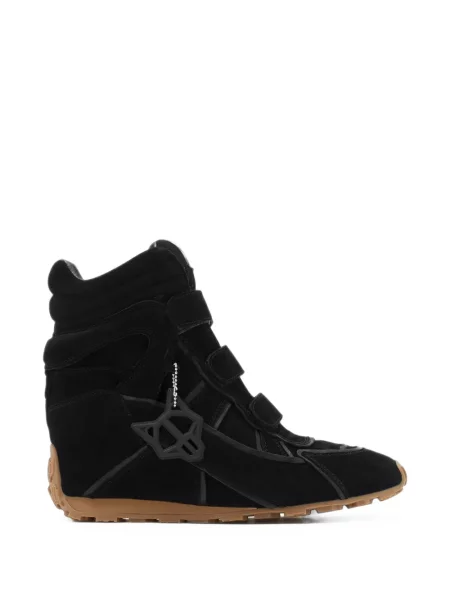 Sneakerși Naked Wolfe cu pană cu bretele negru