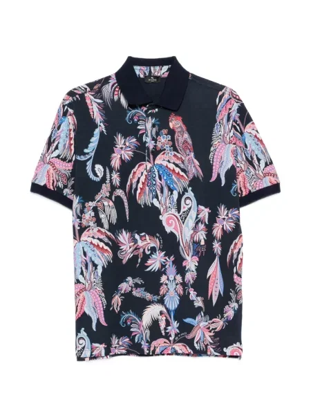 Scurt tricou polo Etro albastru
