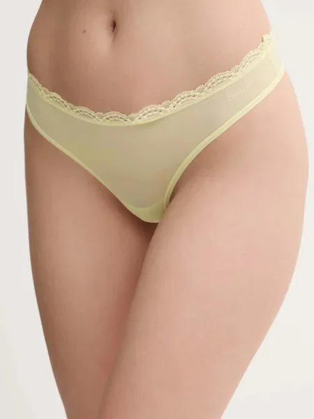 Бикини тип бразилиана Calvin Klein Underwear зелено жълто