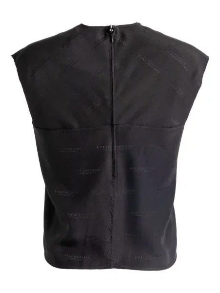 Top Balenciaga cu imagine negru