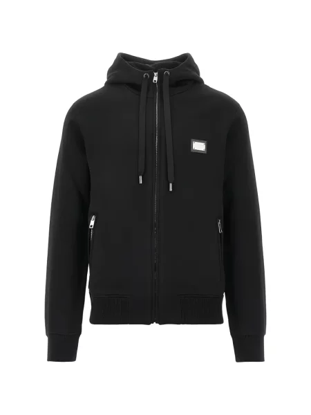 Hanorac cu glugă Dolce & Gabbana cu glugă negru