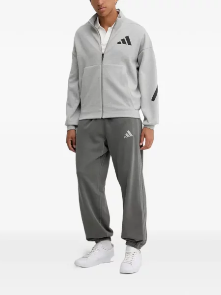 Pantaloni Adidas tricotate cu autograf alergare albastru
