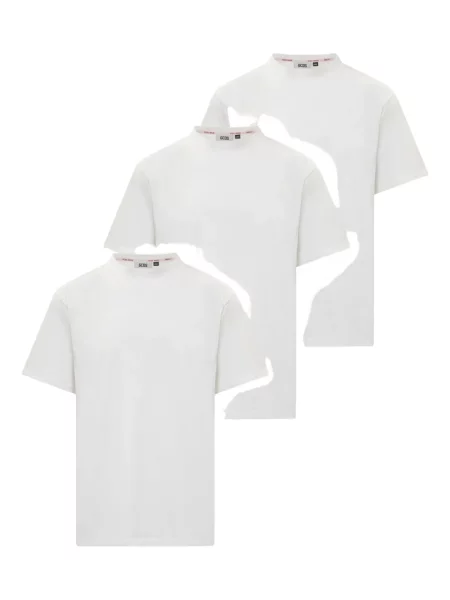 Tricou Gcds cu decolteu rotund alb