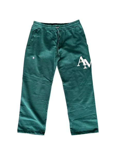 Pantaloni Amiri alergare cu autograf cu cordon verde