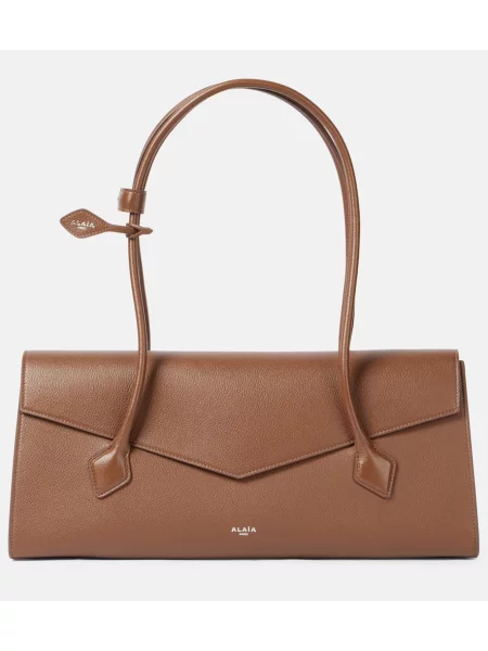 Geanta de piele Alaïa din piele maro