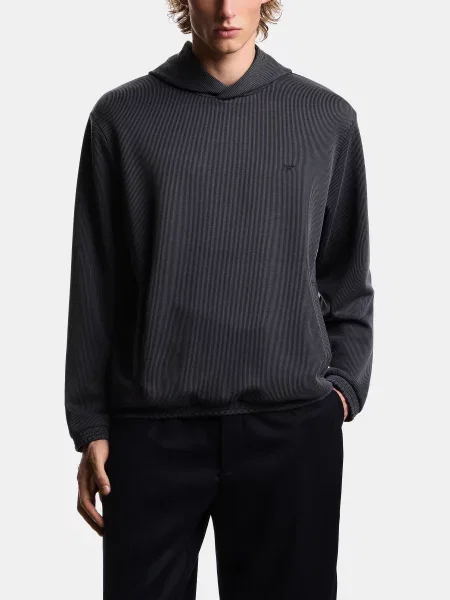 Худи Emporio Armani из модала серое