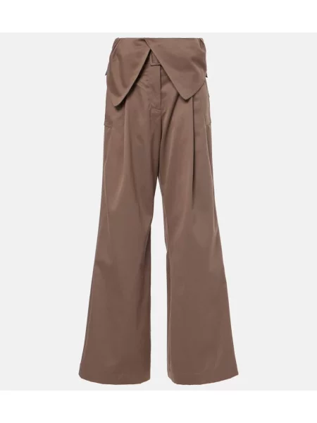 Pantaloni Jw Anderson din țesătură twill maro