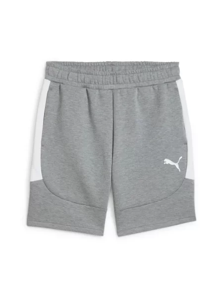 PUMA Športne hlače TeamEvostripe temno siva bela