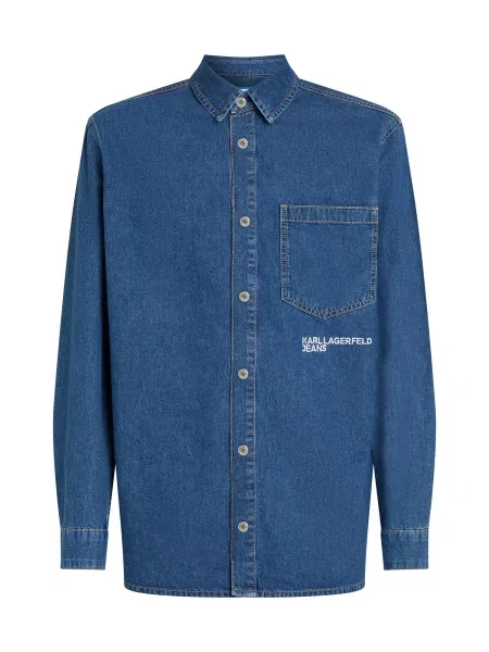 Karl Lagerfeld Košile modrá bílá