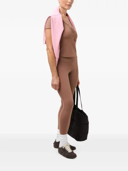 Leggings Sweaty Betty cu volane maro