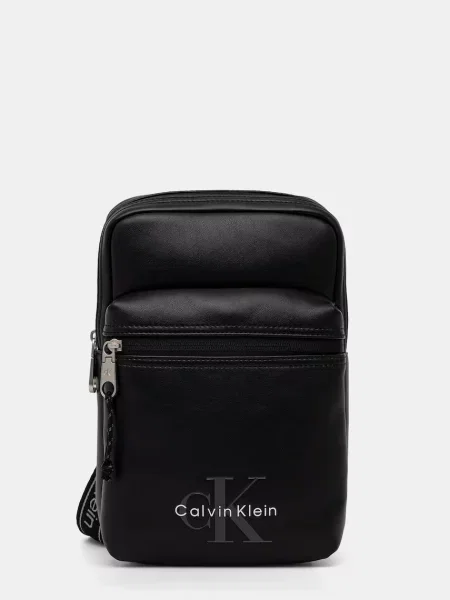 Calvin Klein Geantă crossover Bold Logo Webbing Sling negru