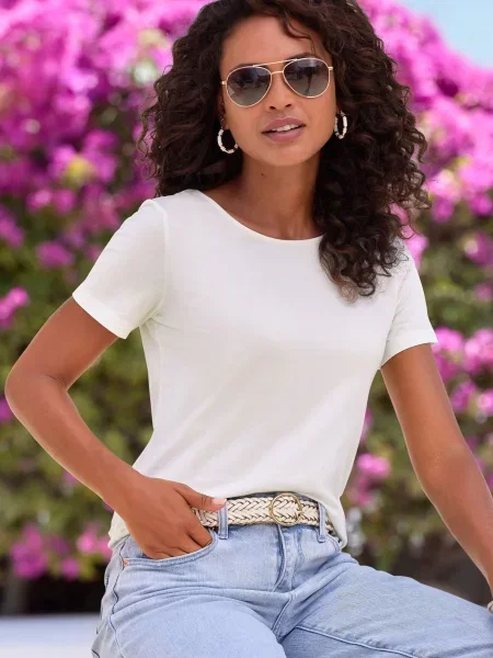 LASCANA Tricou opal alb