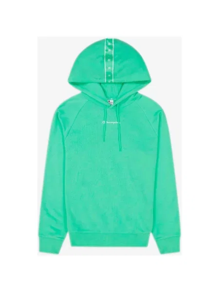 Bluza z kapturem Champion Tape zielona XS biała