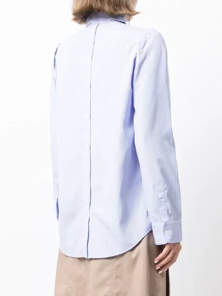 Prugasta dugo košulja Rokh s printom plava