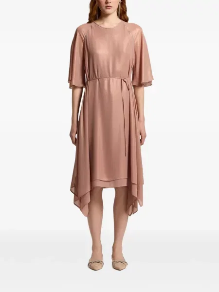 Rochie midi Peserico până la genunchi cu legături de costum roz