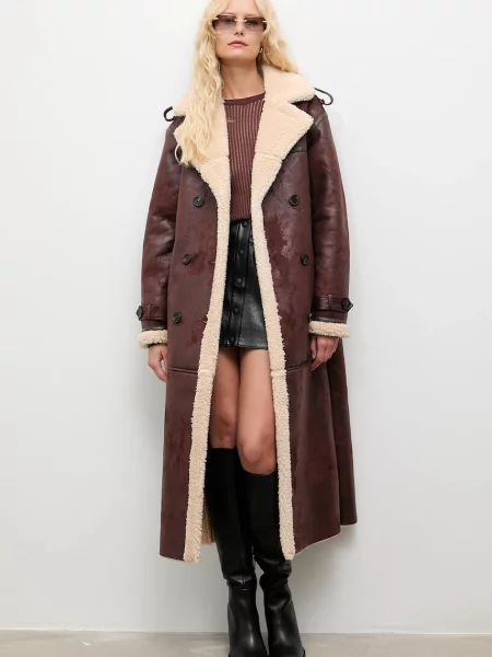 Answear.LAB płaszcz brązowy