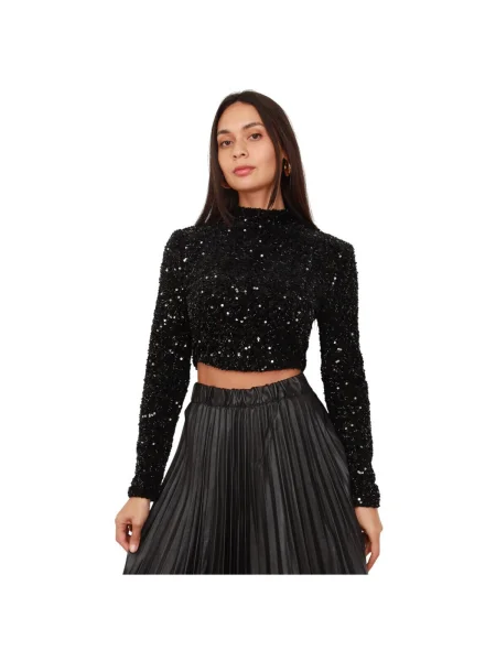 Top La Modeuse negru