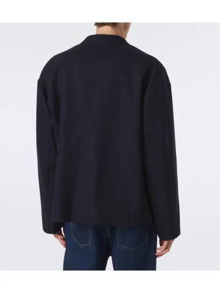 Geacă Jil Sander de lână albastru