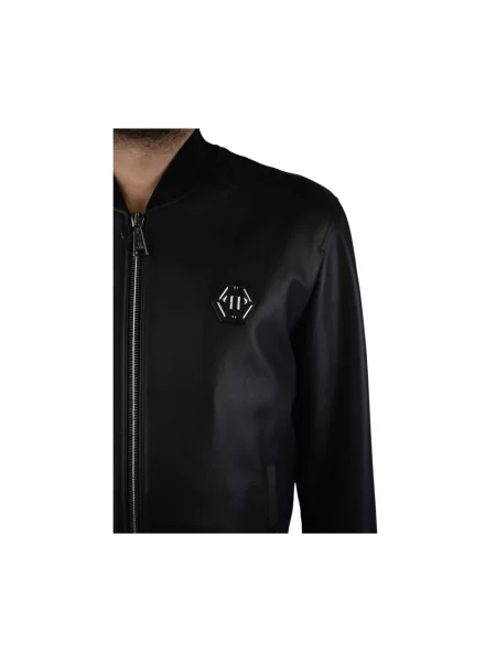 Kurtka skórzana Philipp Plein czarna
