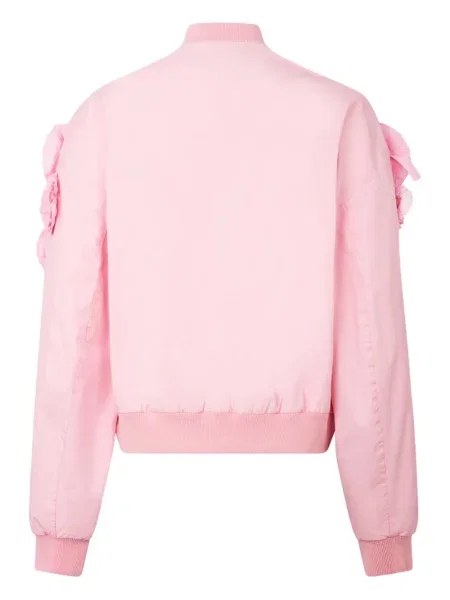 Geacă bomber Dsquared2 cu model floral cu aplicații roz