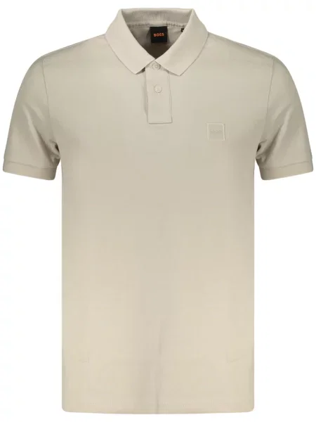Риза с къс ръкав Boss с къс ръкав бежово